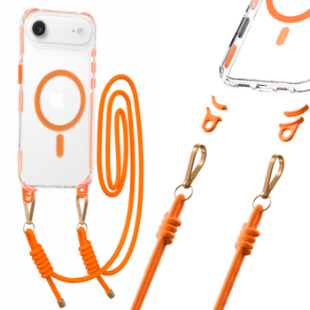 Tel Protect Strap Clear Case do Iphone 17 Air pomarańczowy