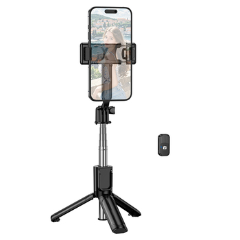 Borofone Uchwyt Selfie BY14 Graceful bluetooth ze statywem i pilotem czarny