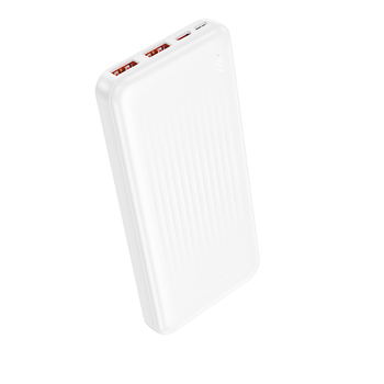 Borofone Power Bank 10000mAh BJ80 Clever - 2xUSB + Typ C - QC 3.0 22,5W PD 20W biały