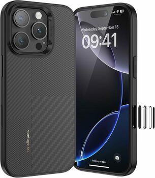 Benks Etui Montage Magnetic Armor Pro Kevlar Metal Frame 600D+1500D (MF65) do Iphone 16 Pro czarny (Camera Control Button)