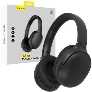 Blavec Słuchawki nauszne Bluetooth BO-12 Bass Master ANC (BO12-B) czarne