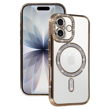 Bling Magsafe Case do Iphone 17 złoty