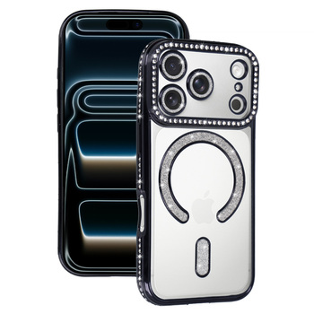 Bling Magsafe Case do Iphone 17 Pro Max czarny