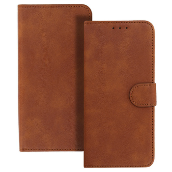 COMMON Universal Book Case (SIZE S) for Iphone 12/13/Samsung S6/A5 2016/Xcover 4/S22/Huawei P8 2017 brown