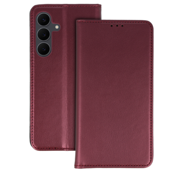 Smart Magneto Case for Samsung Galaxy S25 FE burgundy
