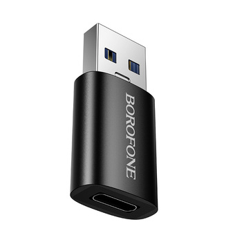 Borofone Adapter BV26B - USB na Typ C - czarny