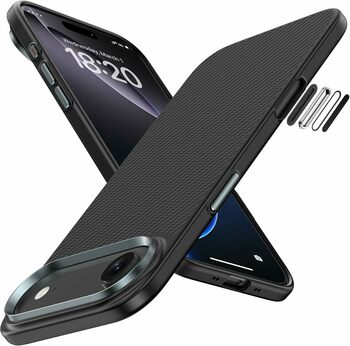 Benks Etui Magnetic Armor Pro Kevlar Metal Frame 600D (A068) do Iphone 17 Air czarny (Camera Control Button)