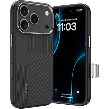 Benks Etui Montage Magnetic Armor Pro Kevlar Metal Frame 600D+1500D (MA70) do Iphone 17 Pro Max czarny (Camera Control Button)