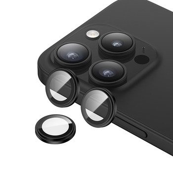 Benks Tempered glass DR Sapphire Lens Protector on camera for Iphone 15 Pro/15 Pro Max (lens 3 pieces) black