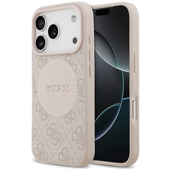 Original Case GUESS 4G Circle Classic Logo MagSafe for Iphone 17 Pro pink