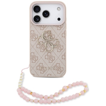 Original Case GUESS 4G Strap 4G Classic Logo for Iphone 17 Pro pink