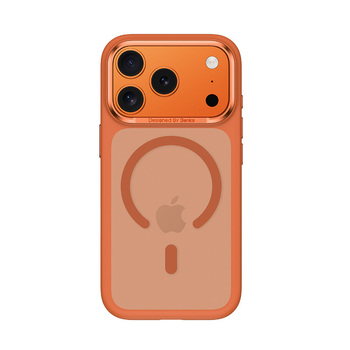 Benks Etui Magnetic Mist Metal Frame (A070) do Iphone 17 Pro Max pomarańczowy (Camera Control Button)