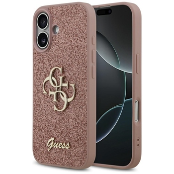 Original Case GUESS Fixed Glitter Big 4G for Iphone 17 pink
