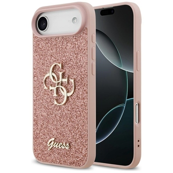 Original Case GUESS Fixed Glitter Big 4G for Iphone 17 Air pink