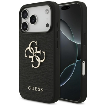Original Case GUESS Grained Big 4G & Classic Logo for Iphone 17 Pro black