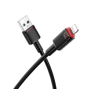 Borofone Cable BX110 Beneficio - USB to Lightning - 2,4A 1 metre black