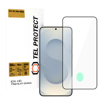 Hartowane szkło Tel Protect 10X HD Titanium do Samsung Galaxy S25/S24 (with fingerprint unlock) (koperta)