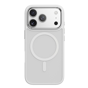 Rock Guard Touch Matte Series Magnetic Case for Iphone 17 Pro Max white (metal lens frame)