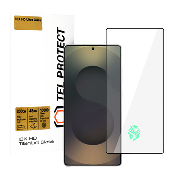 Hartowane szkło Tel Protect 10X HD Titanium do Samsung Galaxy S25 Ultra (with fingerprint unlock) (koperta)