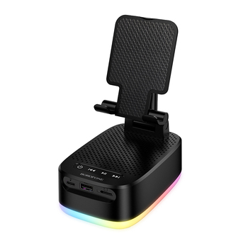 Borofone Głośnik Bezprzewodowy Bluetooth BR200 Marea 3 w 1 z uchwytem i power bankiem 1500mAh czarny