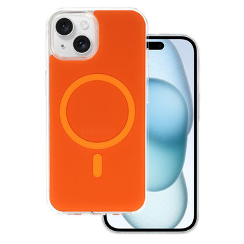 Glossy Magsafe Case for Iphone 15 orange