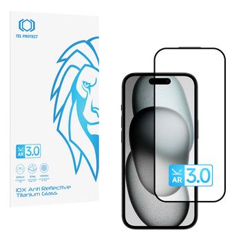 Tempered glass Tel Protect 10X AR 3.0 AntiReflective Titanium forIphone 15 (envelope)