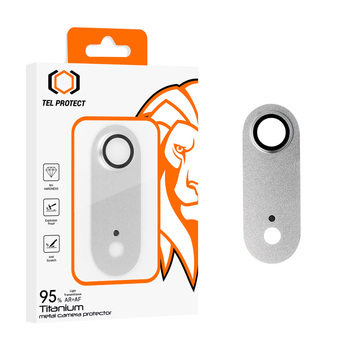 Hartowane szkło Tel Protect 95% AR+AF Full Metal Camera Protector na aparat do Iphone 17 Air srebrne (wyspa)