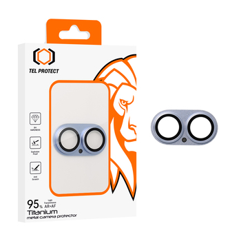 Hartowane szkło Tel Protect 95% AR+AF Full Metal Camera Protector na aparat do Iphone 17 niebieskie (wyspa)
