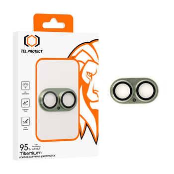 Hartowane szkło Tel Protect 95% AR+AF Full Metal Camera Protector na aparat do Iphone 17 zielone (wyspa)