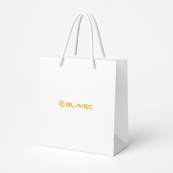 Blavec Torba prezentowa papierowa 400x380x120 biała