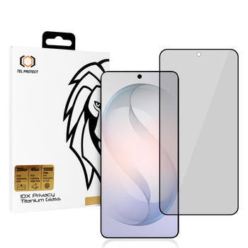 Tempered glass Tel Protect 10X Privacy Titanium for Samsung Galaxy S26 (with fingerprint unlock)