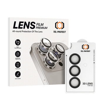 Tempered glass Tel Protect 3D Lens on camera for Samsung Galaxy S26 black (lens 3 pieces)