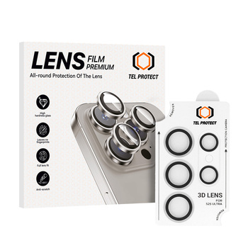 Tempered glass Tel Protect 3D Lens on camera for Samsung Galaxy S26 Ultra transparent (lens 5 pieces)