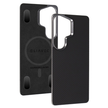 Liavec Carbon Layer Magsafe Aramid Fiber Cover do Samsung Galaxy S26 Ultra czarny