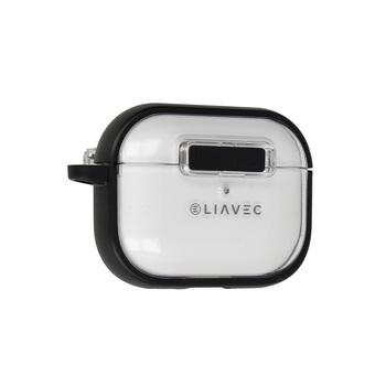 Liavec SlideLock Case do Apple AirPods Pro 3 przezroczysto-czarny