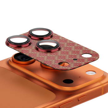 Benks Tempered glass Armor Warrior Lens (OR70) for Iphone 17 Pro Max ArmorGrid orange (camera island)