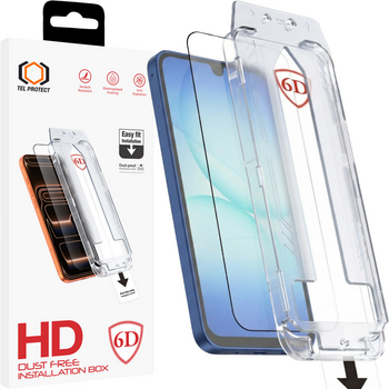 Hartowane szkło Tel Protect Dust-Free Easy Fit Full Glue 6D do Samsung Galaxy A16/A17 4G/5G czarne