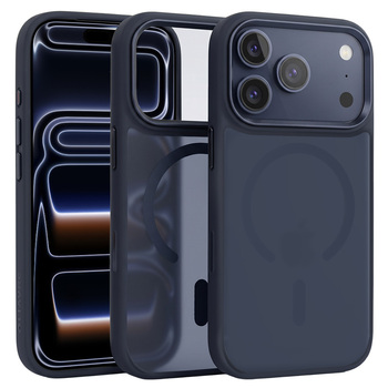 Liavec Cloudy Case with Metal Camera Frame do Iphone 17 Pro Max granatowy (Camera Control Button)