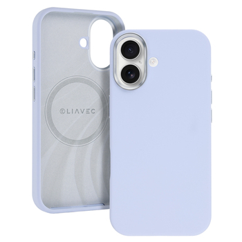Liavec Silky Case with Metal Camera Frame for Iphone 17 blue