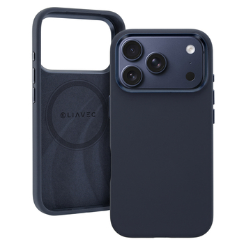 Liavec Silky Case with Metal Camera Frame do Iphone 17 Pro granatowy
