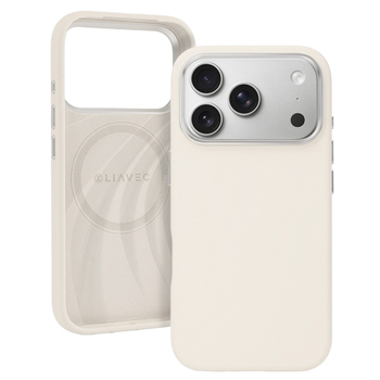 Liavec Silky Case with Metal Camera Frame do Iphone 17 Pro Max beżowy