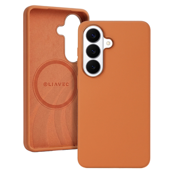 Liavec Silky Case with Metal Camera Frame do Samsung Galaxy S26 Plus pomarańczowy