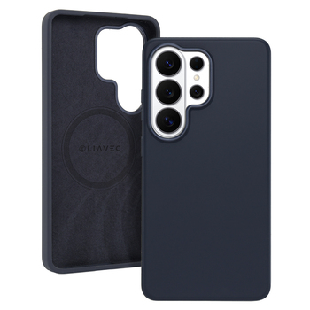 Liavec Silky Case with Metal Camera Frame for Samsung Galaxy S26 Ultra blue