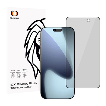 Hartowane szkło Tel Protect 10X Privacy Plus Titanium do Iphone 17 Pro (koperta)