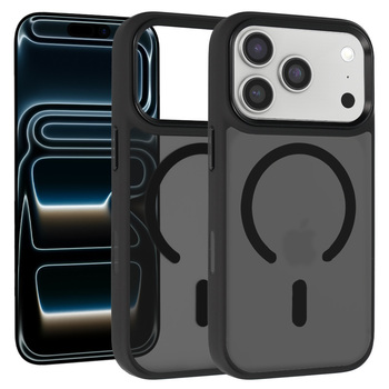 Liavec Cloudy Case with Metal Camera Frame do Iphone 18 Pro Max/17 Pro Max czarny (Camera Control Button)