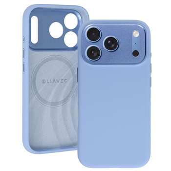 Liavec Silk Shield Case with Metal Camera Frame do Iphone 18 Pro Max/17 Pro Max jasnoniebieski