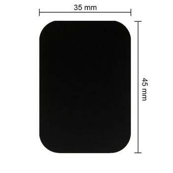 Metal plate for magnet holders - rectangular 35x45mm grey