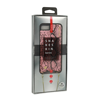 TOREBKA SNAKE Etui Skórzane do IPHONE XS MAX Różowa
