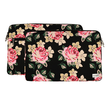 Wonder Sleeve Laptop 13-14 cali róże czarne