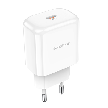 Borofone Ładowarka sieciowa BN3 Premium - Typ C - QC 3.0 PD 2.0 20W biała